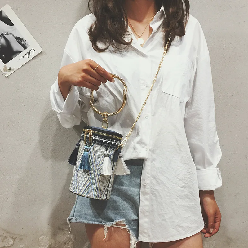 Женская плетеная Сумка плетенпосылка я соломенная сумка ручной работы в