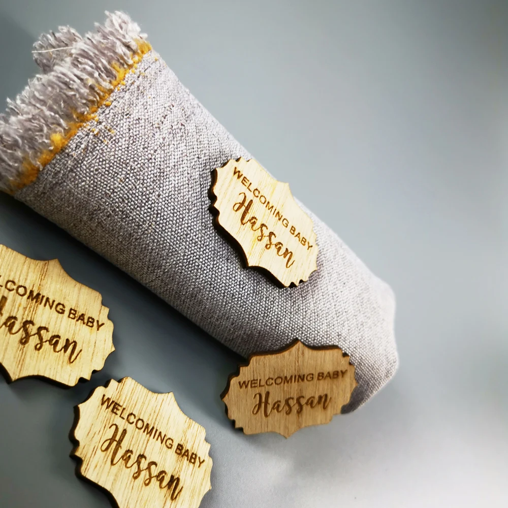 20Pls персонализированные Выгравированные деревенские крестины деревянные вина