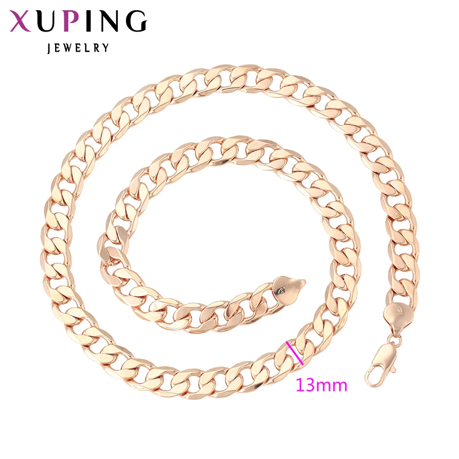 Xuping, модное ожерелье, позолоченное, для мужчин, для мальчиков, большая цепочка, ожерелье, ювелирное изделие, подарок, высокое качество, S11.1/S33.2-42288