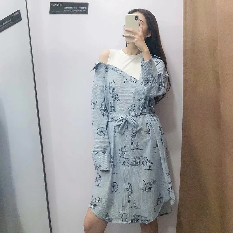 Heydress женское свободное мини-платье с длинным рукавом винтажное платье в полоску