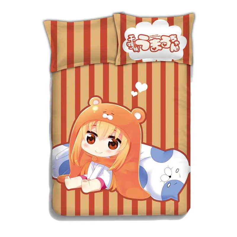 Японское аниме Himouto! 4 шт. Комплект постельного белья с пододеяльником | Дом и сад