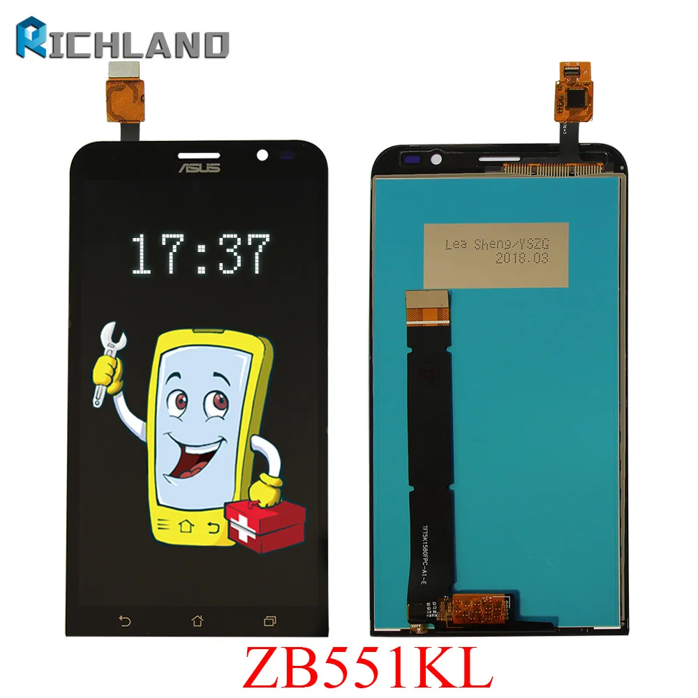 5 &quotЖК дисплей для Asus Zenfone GO ТВ ZB551KL X013D Дисплей Панель Сенсорный экран планшета