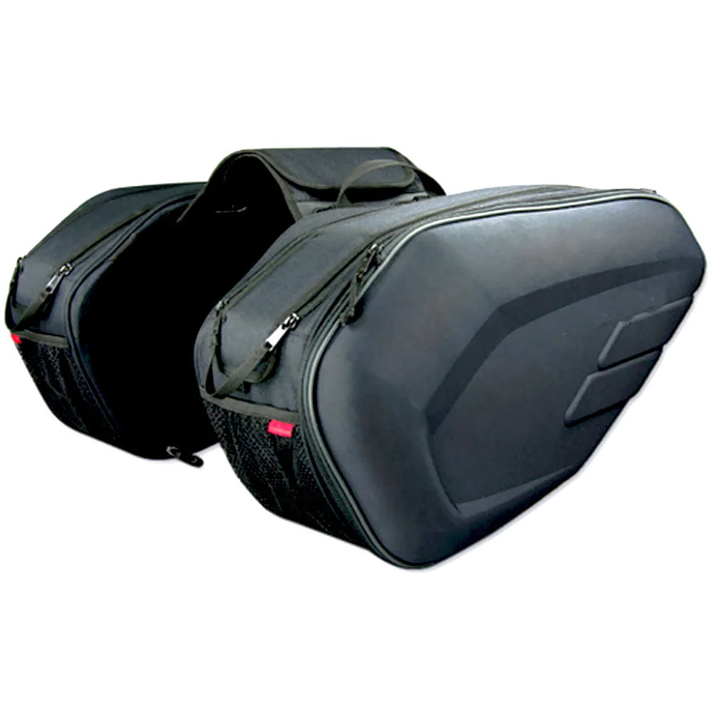 

Motorcycle Saddle bag trunk side Saddlebags luggage Suitcase Motor Rear Seat Bags Luggage with Rain Waterproof Cover 36-58L