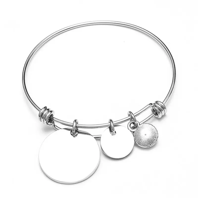 FUNIQUE Fashion Men Simple Letters Bracelet Femme Stainless Steel Sliver Pendant Bangle Women Boho Friend Jewelry | Украшения и