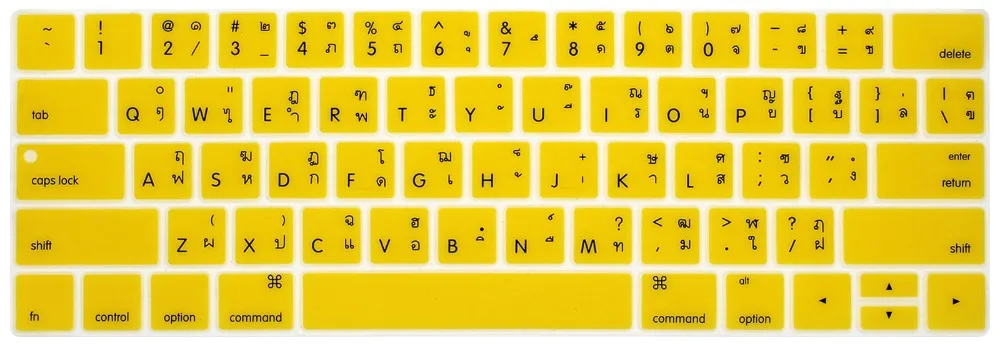 Тайский язык клавиатуры кожи для Iphone, для Ipad, для Ipad Mini Pro 1" A1706 15" A1707 с сенсорным ID, США, ультра тонкий силикон чехол для клавиатуры Стикеры