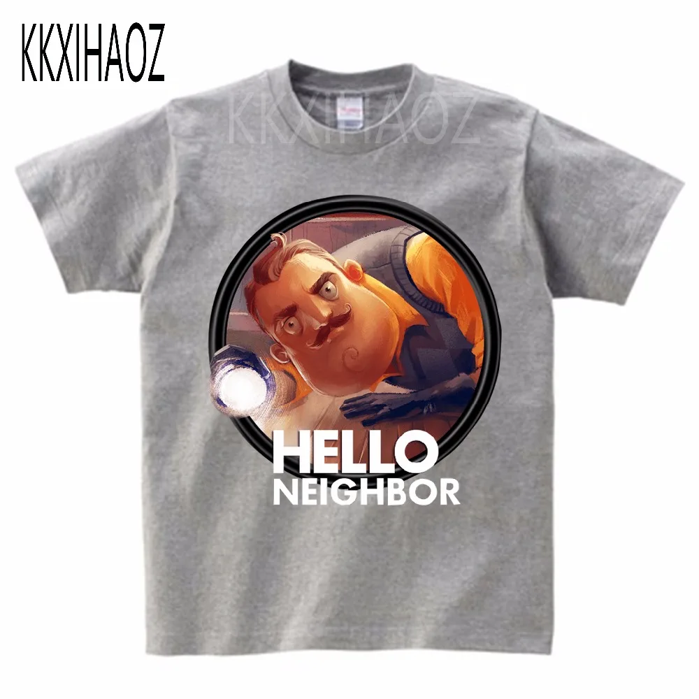 Женская модная игровая футболка для подростков летние футболки в стиле Hello Neighbor