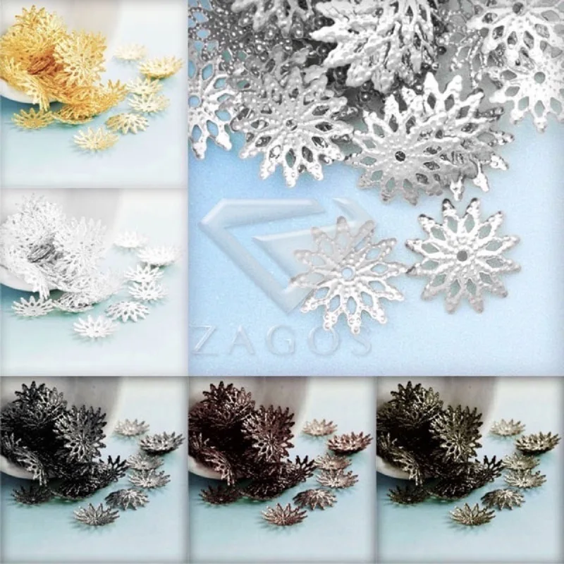 Шляпка для бусин с цветами 13x13x2 мм 20 г около 120 шт.|filigree bead cap|bead capsjewelry findings |