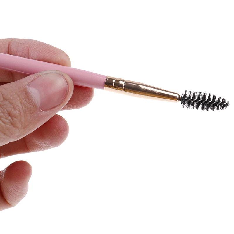 Розовая Женская двухсторонняя Кисть для макияжа инструменты ручка гребень