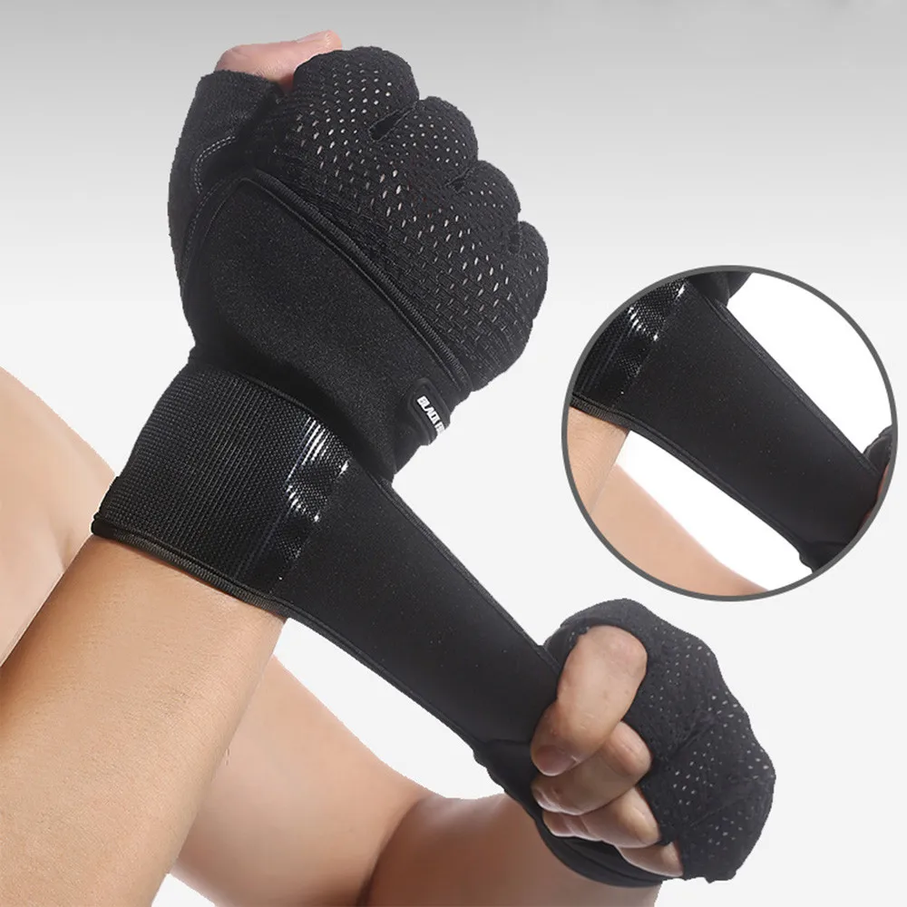 Cycling Anti-slip Anti-sweat Men Women Half Finger Gloves Breathable Anti-shock Sports Gloves MTB Bike Bicycle Glove L XL