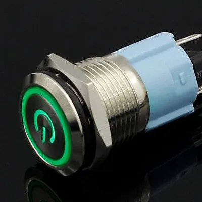 Green Without Socket 1 шт. 16 мм Водонепроницаемый металлический кнопочный переключатель с бистабильным самоблокирующимся переключателем с светодиодный светильник тумблер разъем - Цвет: Green Without Socket