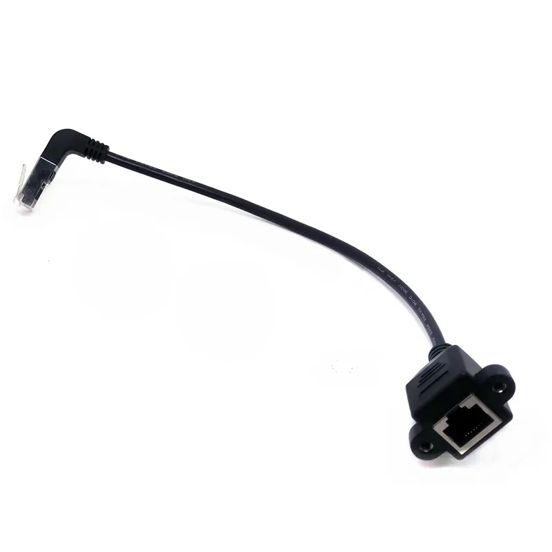 Вниз угловой 90 градусный 8P8C FTP STP UTP Cat 5e RJ45 штекер гнездо Lan Ethernet сетевой