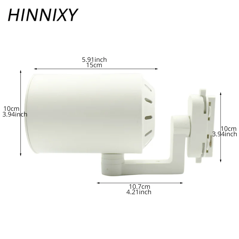 Hinnixy LED Par30 12W E27 трек лампа 100 240V 1200lm пластик черный белый корпус теплый