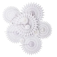 1pcs white paper rosette fans marriage wedding decoration events party backdrop baby shower festival christmas new year decor