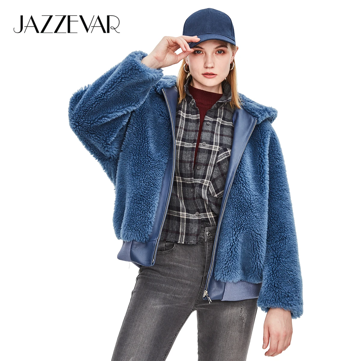 JAZZEVAR 2019 Зимняя куртка с мехом новая модная уличная женская капюшоном плюшевым мишкой теплая верхняя одежда