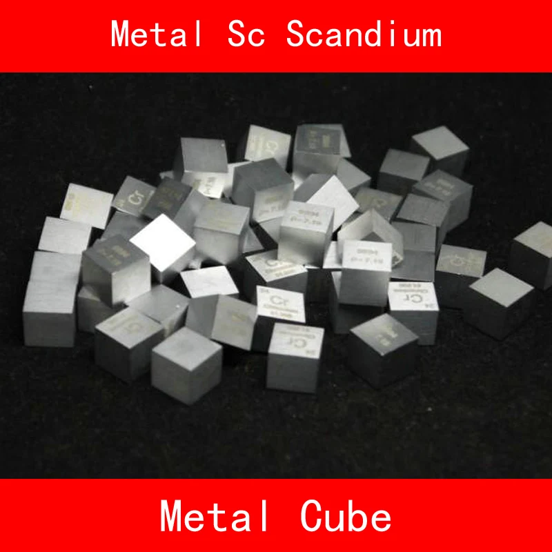 Sc Scandium Cube массовое стеклянное уплотнение чистый 99.9% Периодическая таблица