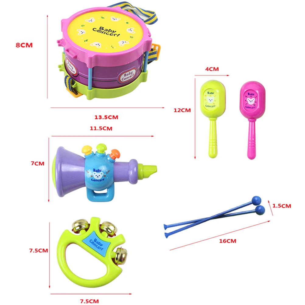 Набор музыкальных игрушек 5 шт. детский музыкальный колокольчик музыкальная