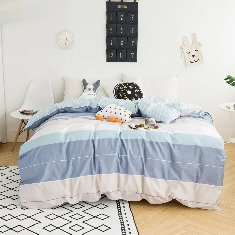Роскошный текстиль Модные полосы хлопок 1 шт. пододеяльник одеяло Твин Полный queen