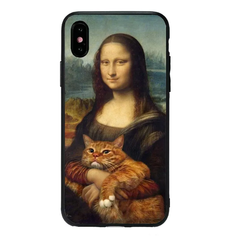 Забавный Pat Cat художественная эстетика живопись Силиконовый ТПУ чехол для