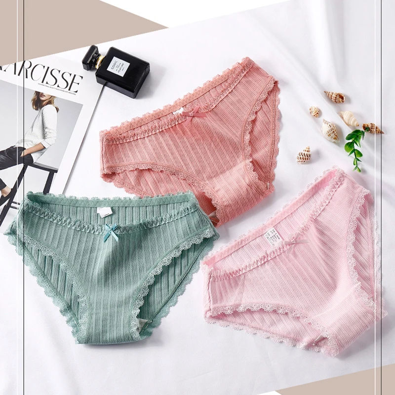 

JULY'S SONG Fashion 3pcs/lot New Women's cotton panties Girl Briefs Underwear Lingerie String Underwear Sexy Ladies Briefs