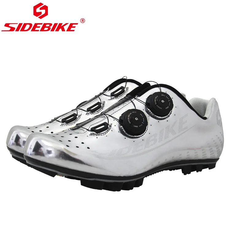 SD010 MTB Silver MTB человек профессиональный уровень конкуренции обувь для горного велосипеда high-end углеродного волокна материал Велосипеды обувь велосипедные туфли на замке - Цвет: SD010 MTB Silver