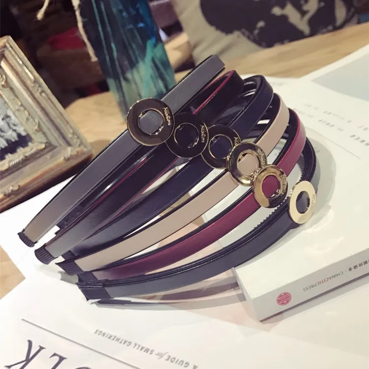 Корейские новые модные женские аксессуары для волос ретро имитация ПУ кольца