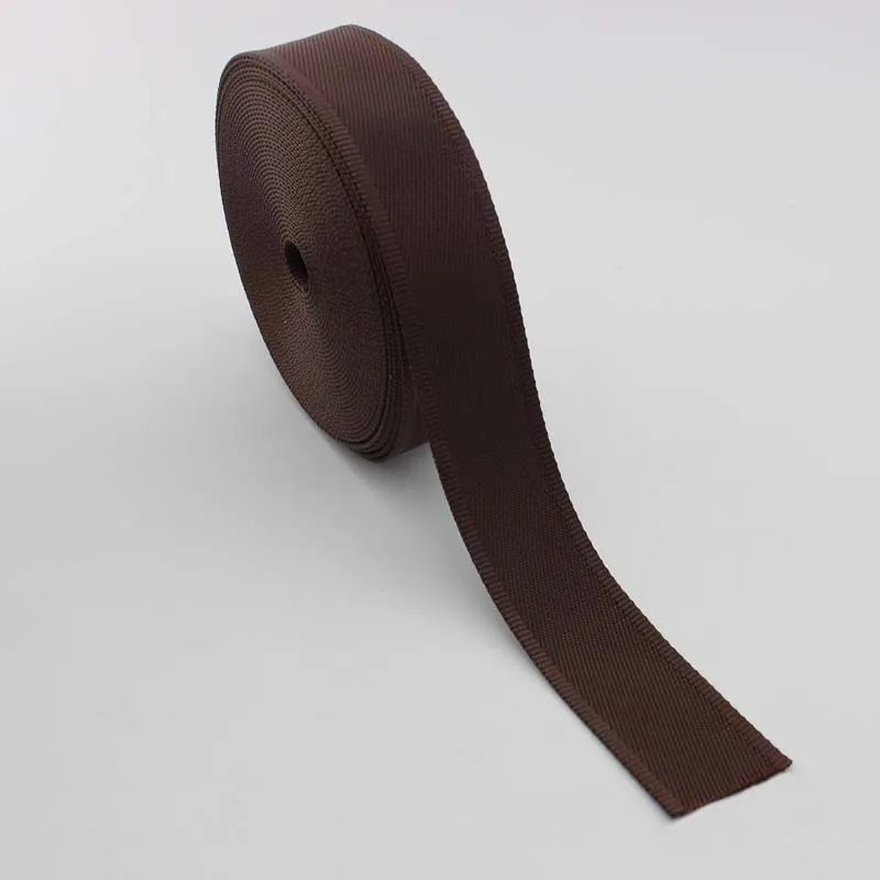 50yards 32mm 38mm wide black brown color Eco-Friendly nylon ribbon for DIY camera strap,sewing man shoulder bags strap