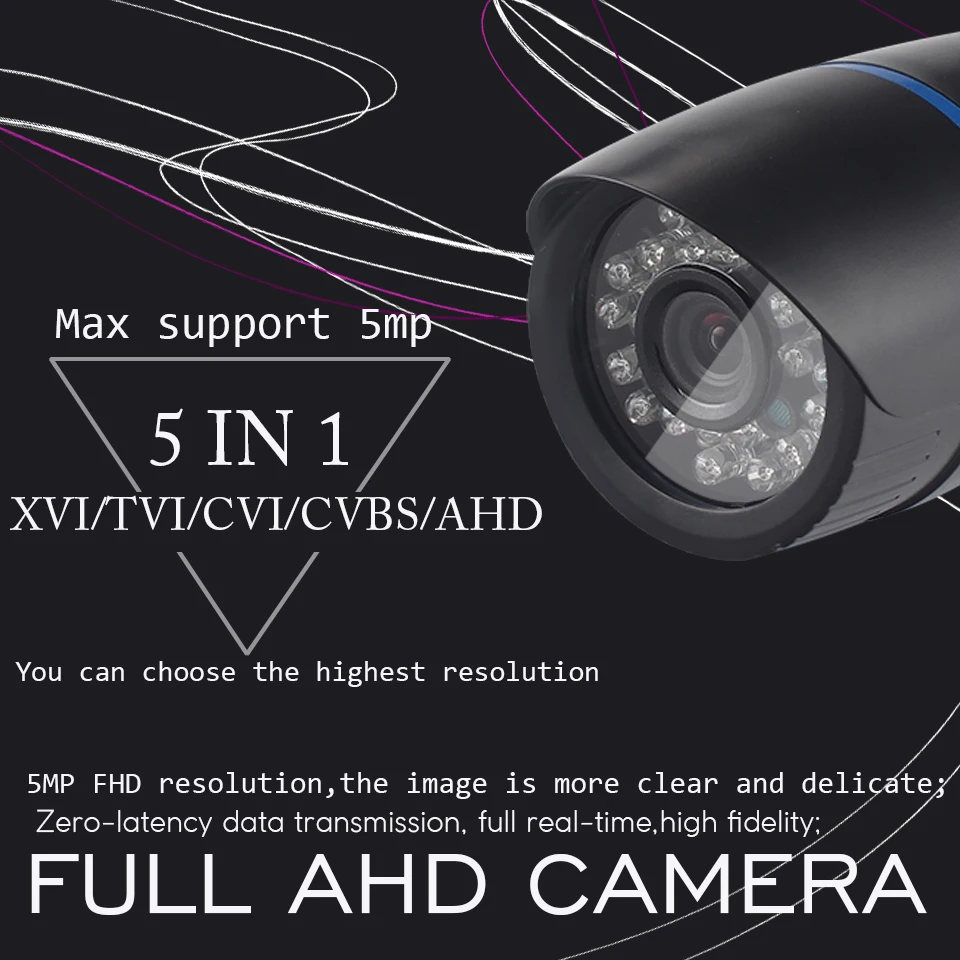 OUERTECH 720P/1080P/5MP наружная AHD камера водонепроницаемая IP66 видеонаблюдения ИК фильтр