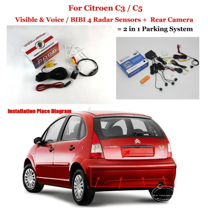 Автомобильная камера для Citroen C3 / C5 Peugeot 206 207 306 307 308 автомобильные Датчики парковки
