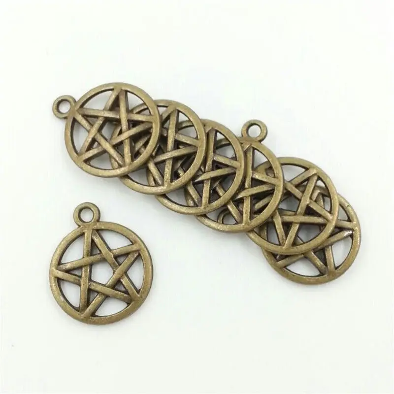 Antique Silver and Bronze Cute Star Sign Charms Pendants Alloy Pendant DIY Charm Jewelry Making Lead Nickel free 30pcs T713 | Украшения и