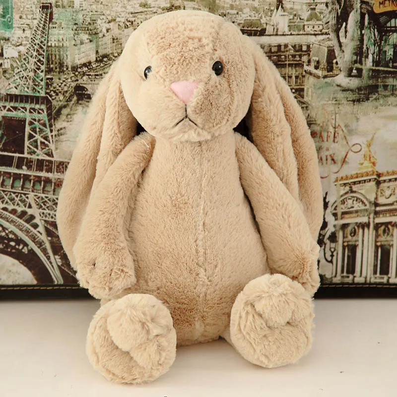 Beige 30-40 см длинные уши Bonbon кролик плюшевые игрушки расслабляющие игрушки для детей игрушки животных Детские спящие мате подарок на год для девочек - Цвет: Beige