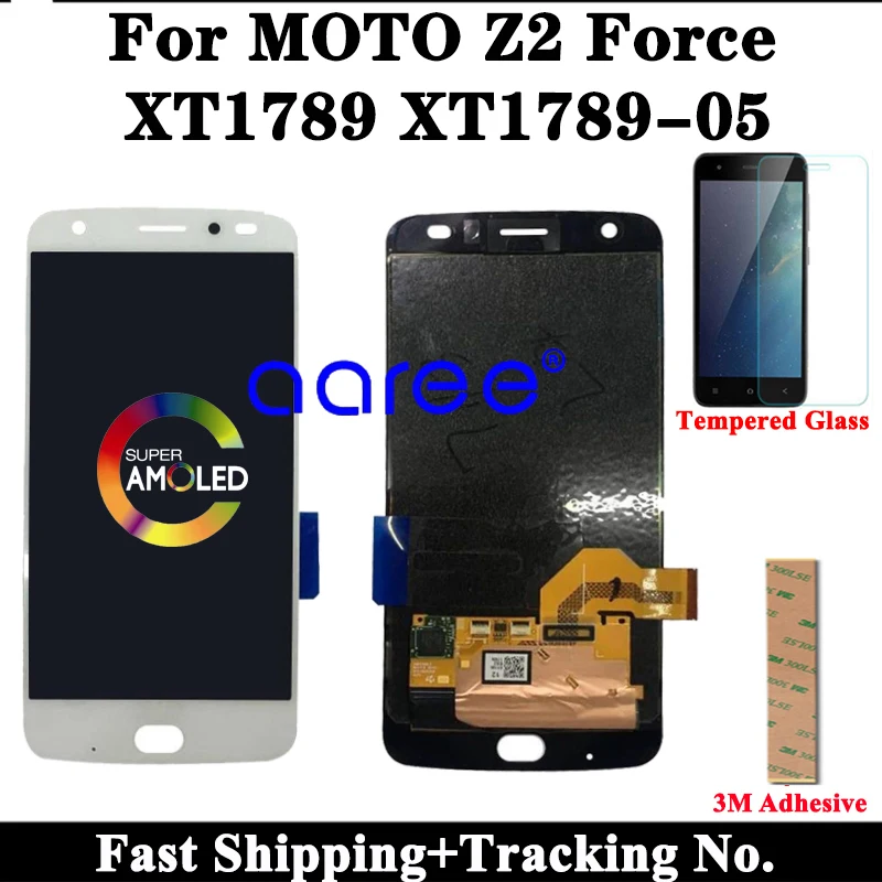 Протестированный ЖК-экран для Moto Z2 Force ЖК-дисплей для Moto Z2 Force XT1789 дисплей ЖК-экран сенсорный дигитайзер сборка