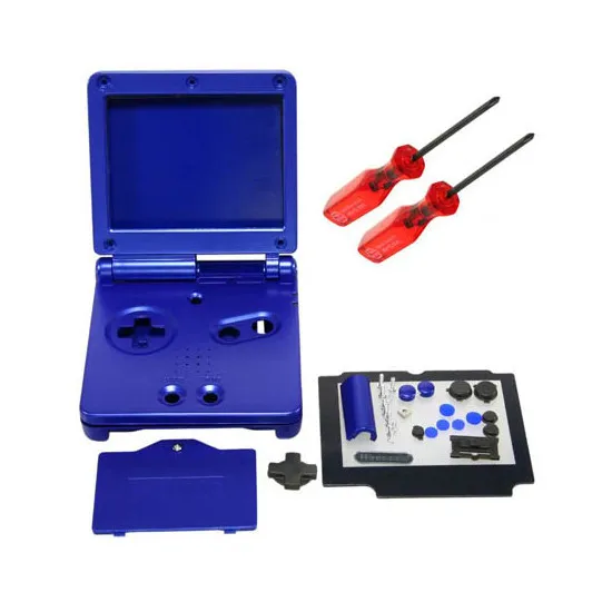 Синий чехол с полным покрытием корпуса сменный для Nintendo GBA SP Gameboy Advance |