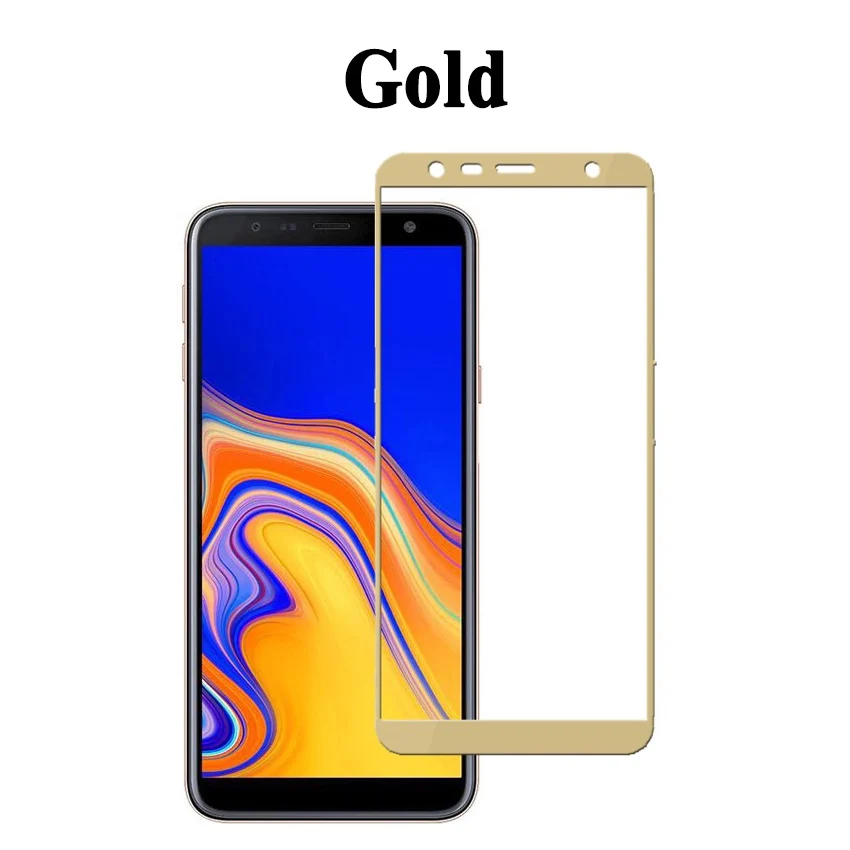 Защитное стекло для samsung galaxy j4 plus закаленное Броня процессором обработки изображений galax j6 j4plus j6plus защита для экрана samsung j на возраст 4, 6, чехол - Цвет: Gold