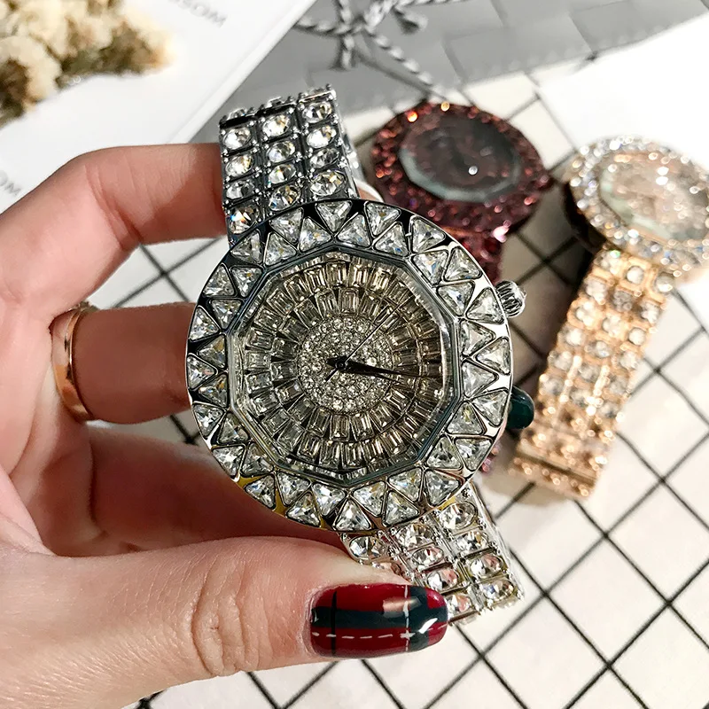 Часы женские кварцевые из нержавеющей стали под розовое золото|watch rhinestone|watch