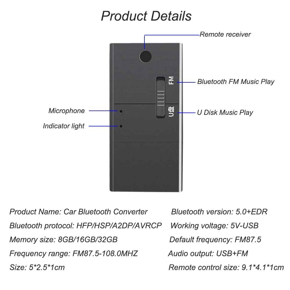 JINSERTA U диск Автомобильный Bluetooth 5,0 fm-приёмопередатчик громкой связи стерео MP3 музыкальный плеер автомобильный комплект с пультом дистанционного управления