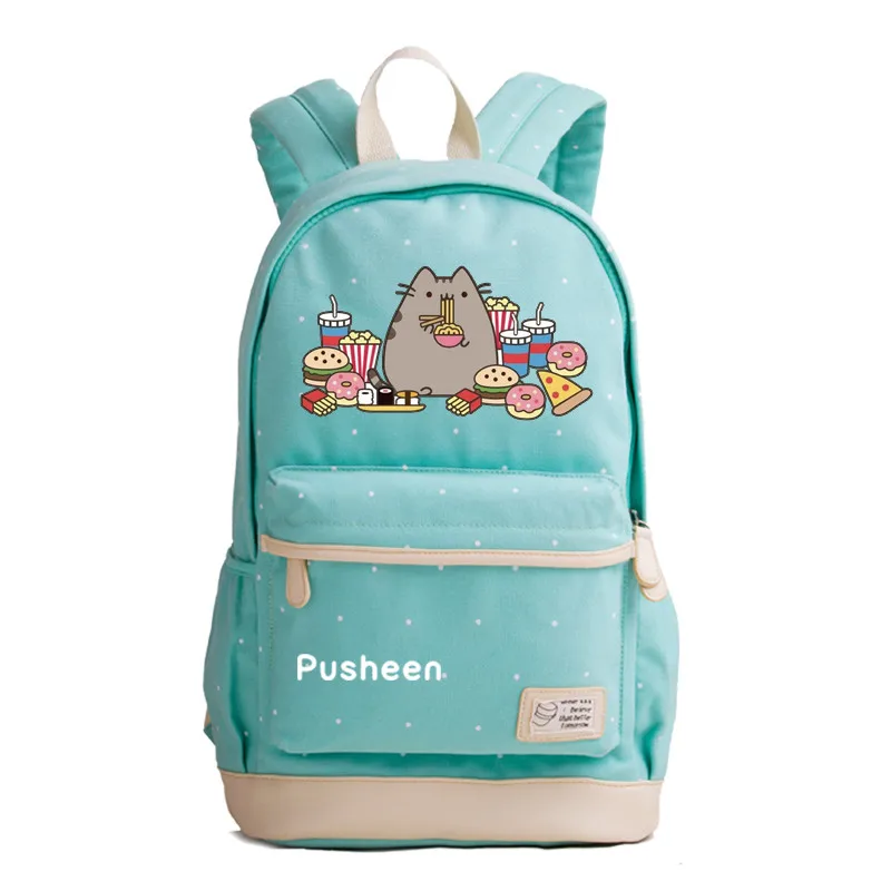 Kimikoy толстый кот рюкзак Единорог волна точка печати ноутбук Bookbag школьная сумка