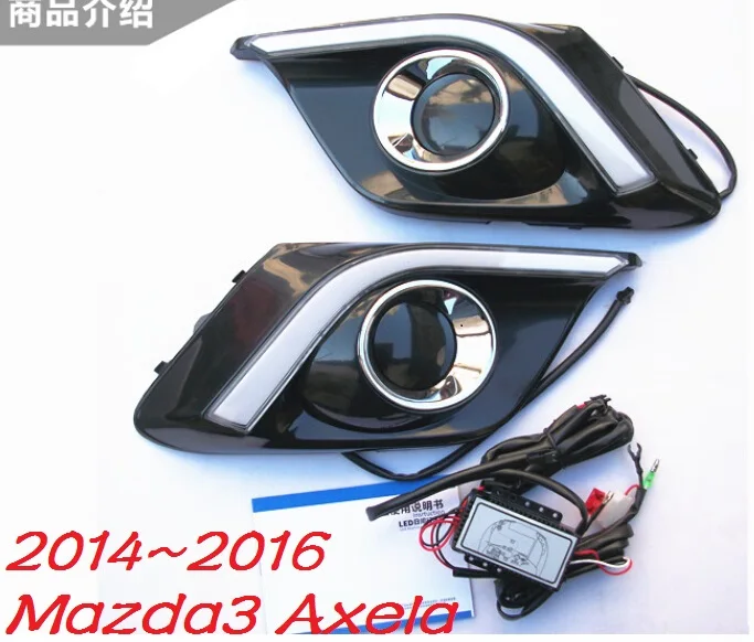 2014 ~ 2016y для mazda3 mazda 3 Axela Дневной светильник светодиодный DRL туман автомобильные