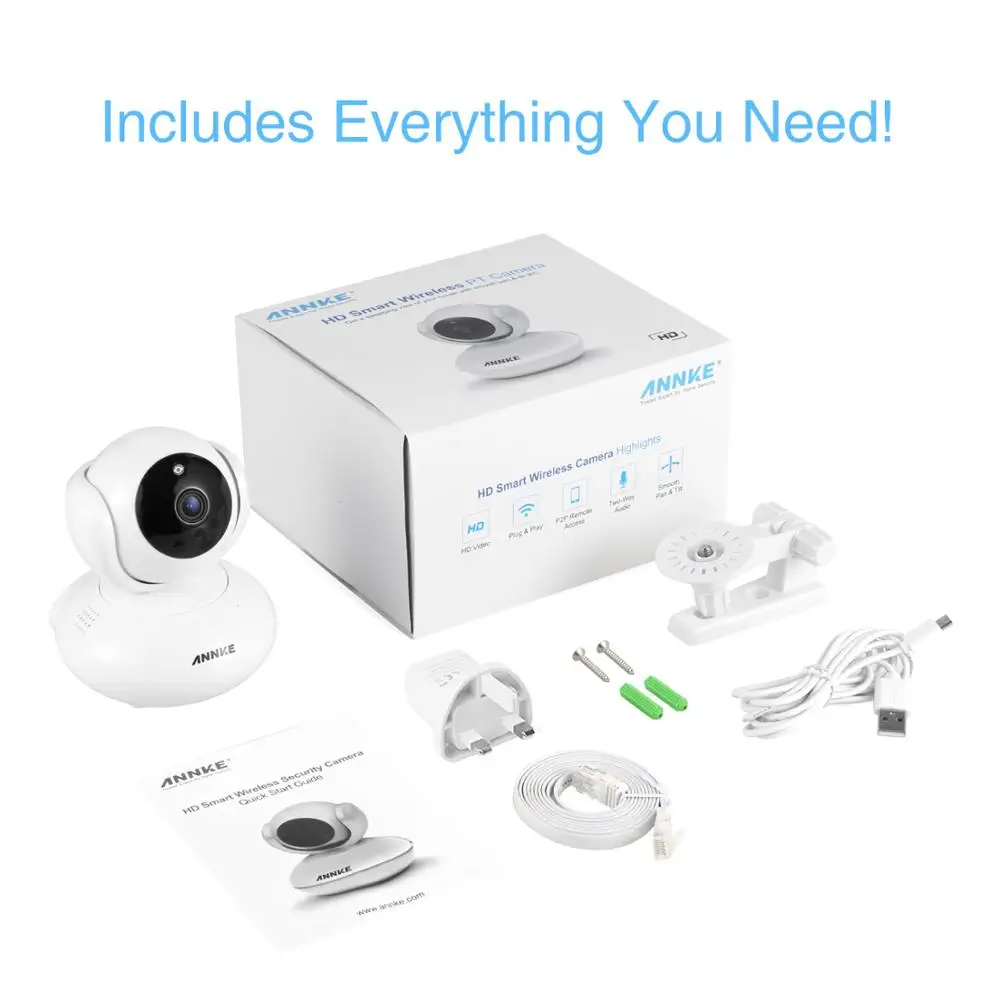 ANNKE 720P PT WiFi Детский Монитор Безопасности Смарт ИК ночного видения ip-камера