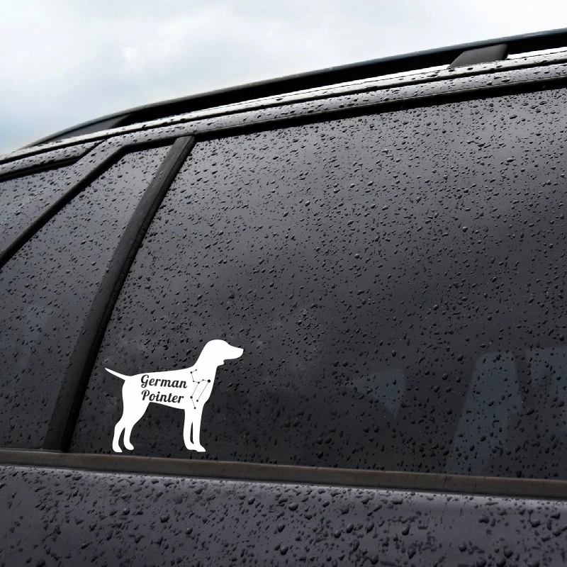 Виниловая наклейка на окно автомобиля с изображением собаки длина 14 5 см |