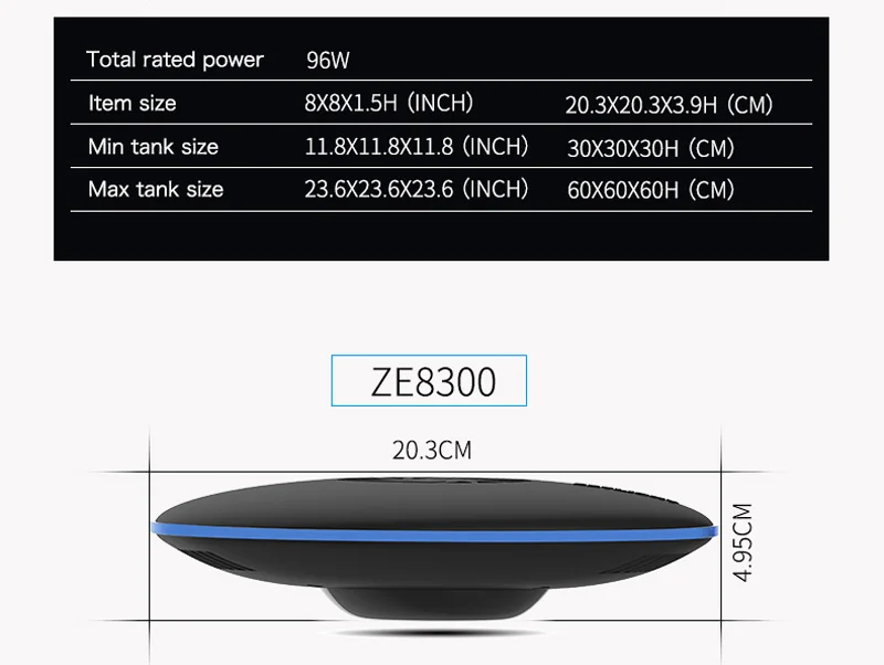 Zetlight UFO ZE 8000 8200 8300 Программирование полного спектра высокая мощность светодиодный пульт дистанционного управления диммер коралловый риф aquariio лампа