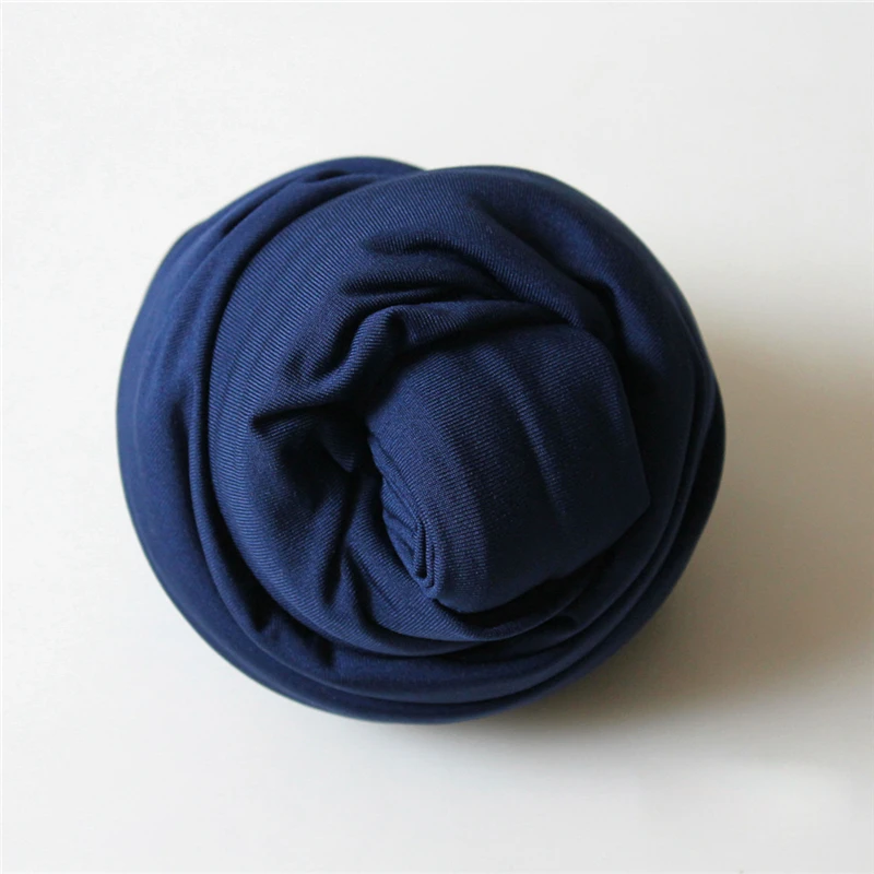 Navy blue 40*160 см стрейч обертывание новорожденных реквизит для фотосъемки аксессуары для маленьких мальчиков и девочек мягкая эластичная обертка одеяло многоцветные пеленки - Цвет: Navy blue
