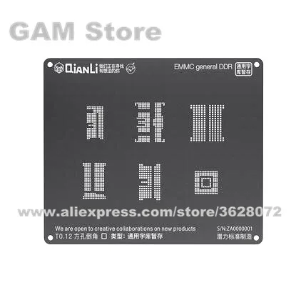 Трафарет QIANLI iBlack 3D BGA для EMMC DDR BGA221 153 169 254 162 186 штифты 6 в 1 термошаблон жестяная