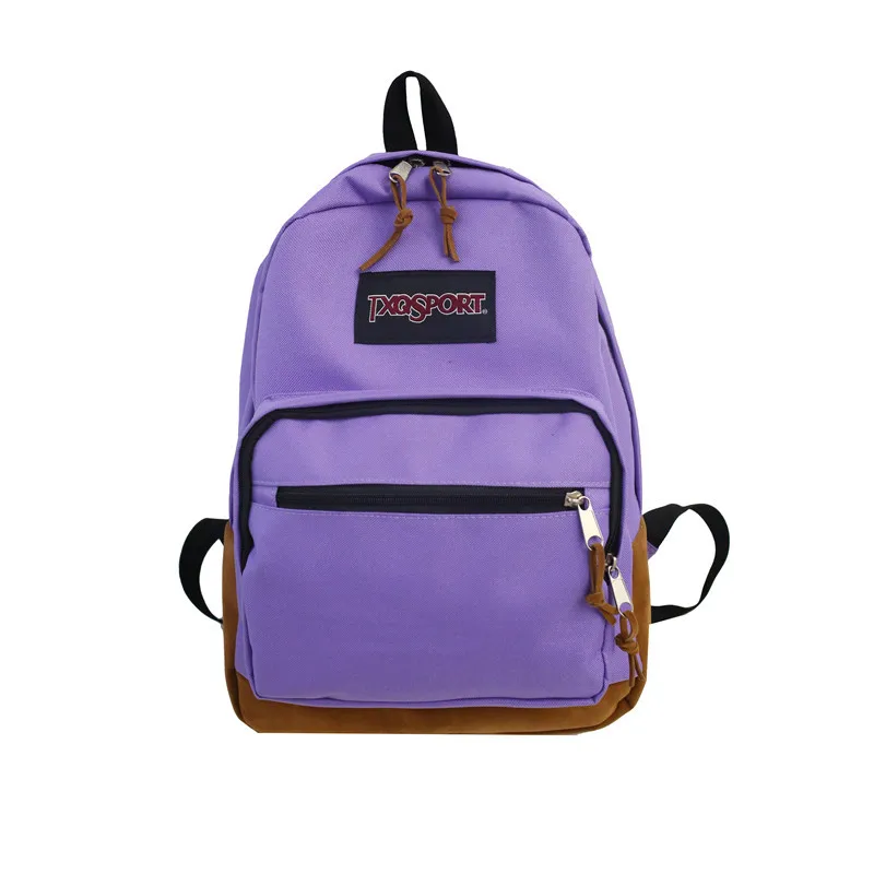 Waterproof nylon Women School Bags for Teenage Girls Preppy Style Large Capacity Youth Backpack Book Mochilas High quality - Цвет: purple