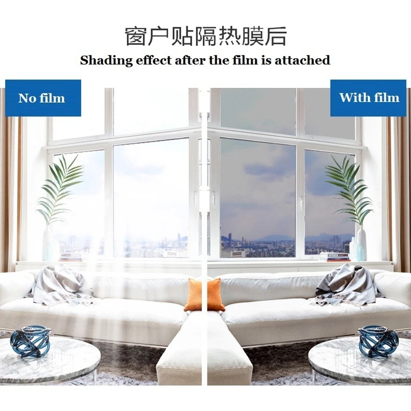 Солнцезащитная пленка односторонняя прозрачная стеклянная для балкона