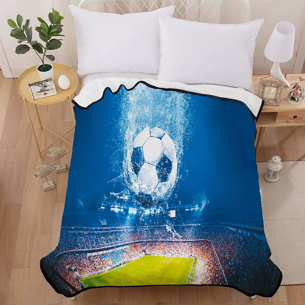 Basketball Sherpa Fleece Blanket 3D Print Court Fans Printing Winter Warm Banket Teens Boys Home Sofa Bed 150x200cm | Дом и сад