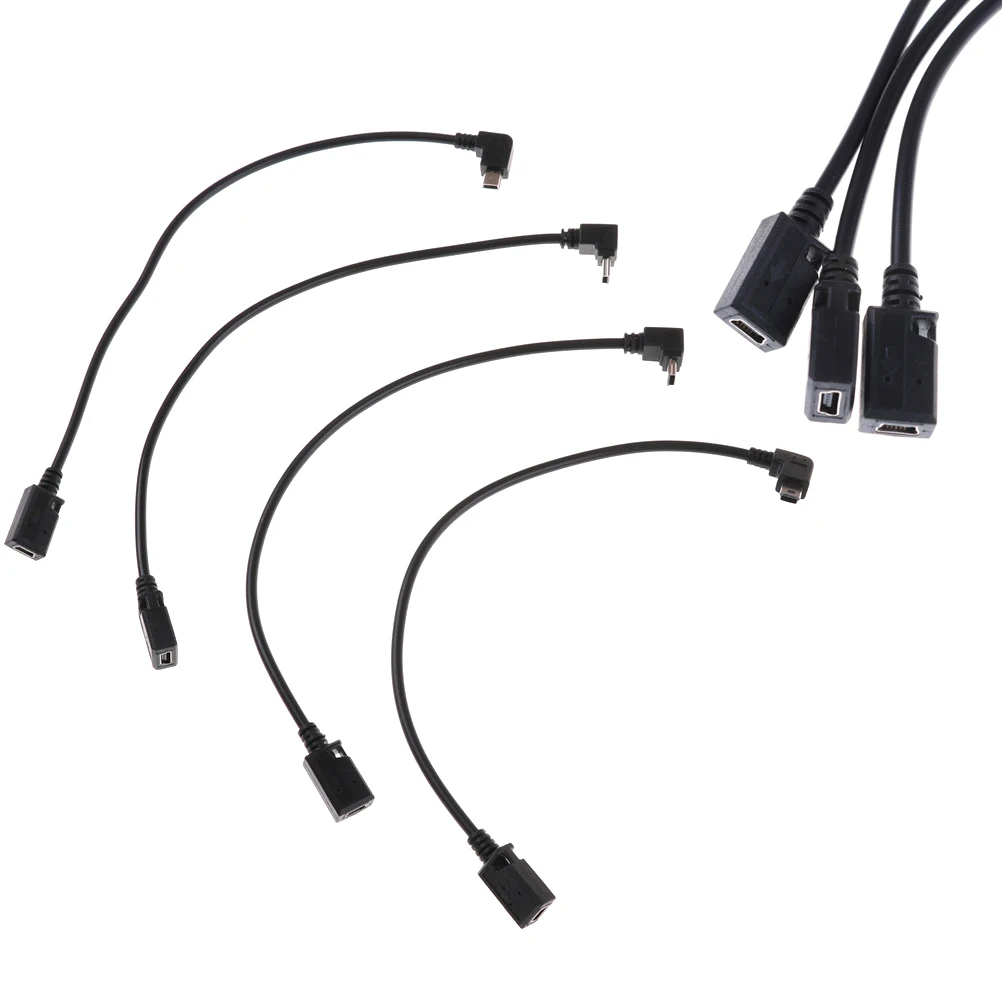 1 шт. 27 см Micro USB 5 контактный Штекерный кабель адаптер конвертер правоугольный 2 0