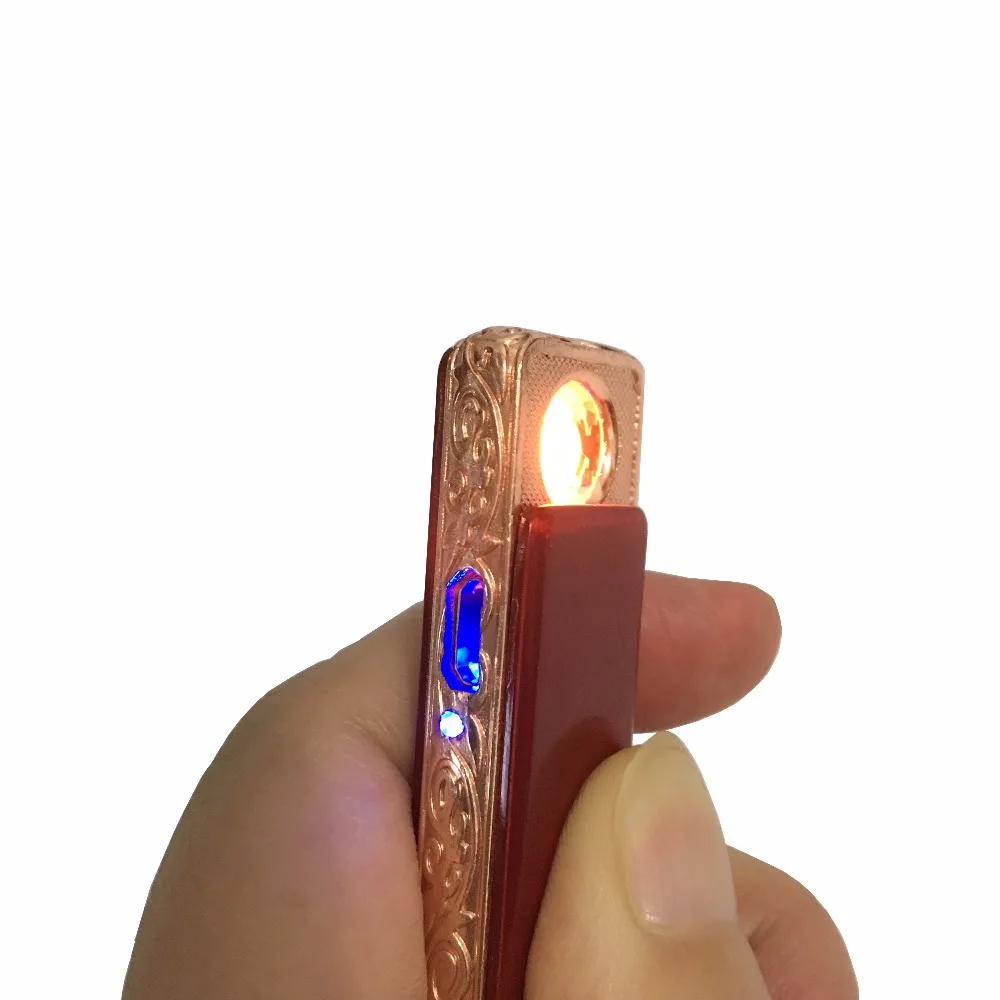 USB аккумуляторная ветрозащитная катушка тонкая зажигалка с usb кабелем для