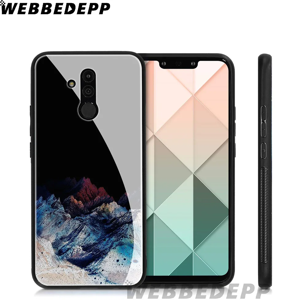 Чехол из закаленного стекла Wave Rainbow Space Feather для Huawei Mate 20 P20 P10 P Smart 2019 2018 &amp Honor 10 9 8X 7A