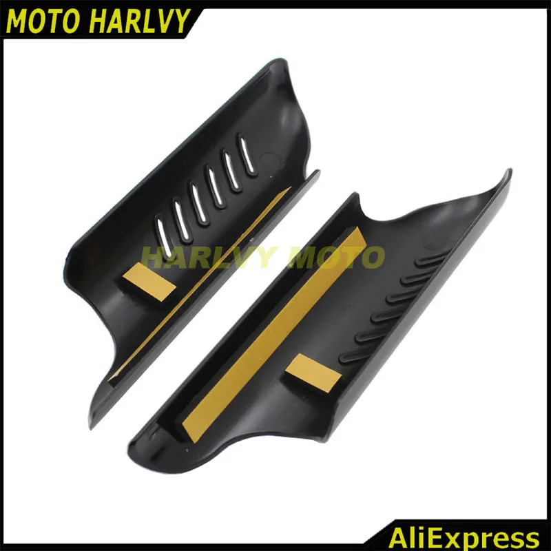 Черная вилка нижняя часть ног дефлекторы защитная крышка для Harley Touring Bagger Road King