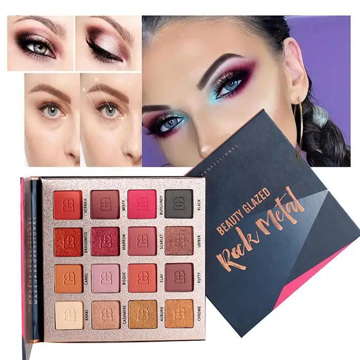 Высокое качество 16 Цвет палитра теней составляют Палитра матовый Shimmer